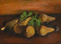 Still life with pears and grapes by Bernard Meninsky, Oil on canvas, sold Jul 2026