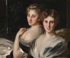 The misses hunter (after sargent) by Reginald Grenville Eves, Oil on canvas, sold Jul 2026