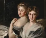 The misses hunter (after sargent) by Reginald Grenville Eves, Oil on canvas, sold Jul 2026