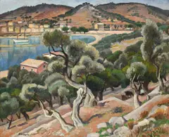 Mallorca by Adrian Allinson, Oil on canvas, sold Jul 2026