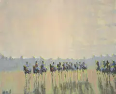 Bottom of warren hill, newmarket by Peter Howell, Oil on canvas, sold Jul 2026
