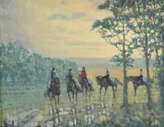 Top of warren hill, newmarket by Peter Howell, Oil on canvas, sold Jul 2026