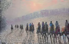 Winter exercise by Peter Howell, Oil on canvas, sold Jul 2026