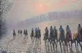 Winter exercise by Peter Howell, Oil on canvas, sold Jul 2026