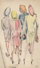 Women walking by Raymond Sheppard, Pencil and watercolour, sold Jul 2026