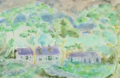 Welsh landscape, gareg fawr by Adrian Ryan, Watercolour over pencil, sold Jul 2026