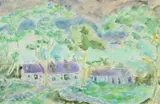 Welsh landscape, gareg fawr by Adrian Ryan, Watercolour over pencil, sold Jul 2026