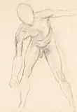 Standing male nude by Duncan Grant, drawing, sold Jul 2026