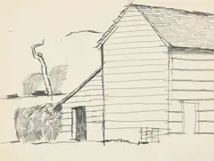 Study of a barn by Keith Vaughan, Pencil, sold Jul 2026