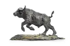 Cape buffalo by Hamish Mackie, 2016, Bronze, sold Jul 2026