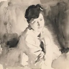Judith gautier by lamplight by John Singer Sargent, watercolor, sold Jul 2026