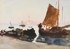 Venice sailing boat by John Singer Sargent, Watercolour, sold Jul 2026