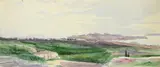 Overlooking syracuse, sicily by Emily Sargent, 1903, Watercolour, sold Jul 2026