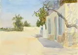 Garden in a villa, hammamet, tunisua by Emily Sargent, Watercolour, sold Jul 2026