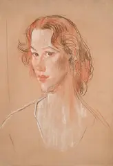 Portrait of jemima pitman by Augustus John, drawing, sold Jul 2026