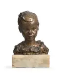 Portrait head of jemima pitman by Stephen Tomlin, Bronze with gilt patina, sold Jul 2026