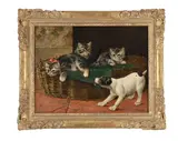 Come out! by Bernard Cobbe, Oil on canvas, sold Jul 2026