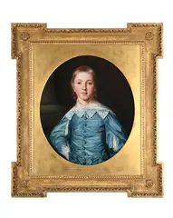 Portrait of a young boy by Thomas Beach, Oil on canvas, oval, sold Jun 2026