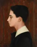 Portrait of a young boy in profile by Théophile Robert, Oil on panel, sold Jun 2026