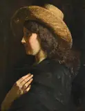 Portrait of a lady with a hat by Hendrik Adriaan Christiaan Dekker, Oil on canvas, sold Jun 2026