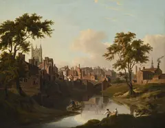 On the river irwell by John Thomas Serres, 1798, Oil on canvas, sold Jun 2026