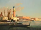 The doge's palace and campanile by Antoine Bouvard, Oil on canvas, sold Jun 2026
