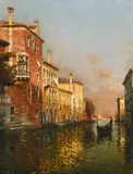 Evening light, venice by Antoine Bouvard, Oil on canvas, sold Jun 2026
