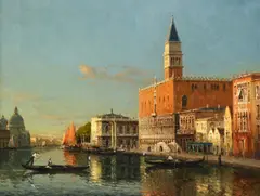 The doge's palace and campanile by Antoine Bouvard, oil, sold Jun 2026