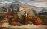 Tribesmen beside ruins at pinara, lycia by William James Müller, Oil on canvas, sold Jun 2026