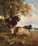 Afternoon respite by Thomas Sidney Cooper, Oil on canvas, sold Jun 2026