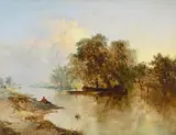 Windsor castle from the thames by Edmund John Niemann, Oil on canvas, sold Jun 2026