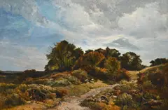 The path across the common by Sidney Richard Percy, Oil on canvas, sold Jun 2026