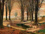 Beechwood by John Atkinson Grimshaw, Oil on board, sold Jun 2026