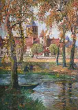 Le champ de foire á moulins by Eugène Henri Alexandre Chigot, 1916, Oil on canvas, sold Jun 2026