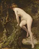 The wood nymph by Allan Douglas Davidson, Oil on board, sold Jun 2026