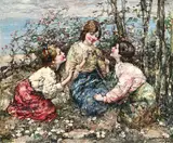 The butterfly by Edward Atkinson Hornel, Oil on canvas, sold Jun 2026
