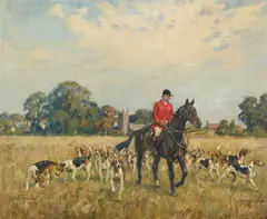 Gilbert with the hounds by Lionel Edwards, Oil on canvas, sold Jun 2026