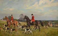 The south staffordshire hunt by Lionel Edwards, Oil on canvas, sold Jun 2026