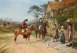 Refreshments at a wayside inn by Heywood Hardy, Oil on canvas, sold Jun 2026