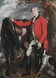 Portrait of a gentleman beside a saddled bay hunter by Daniel Gardner, Watercolour, bodycolour, pencil and pastel, sold Jun 2026