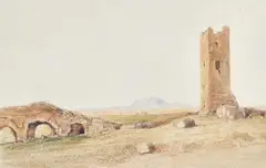 Roman campagna by Edward Lear, Pencil, ink and watercolour, sold Jun 2026
