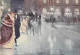 Sortie de l'opera, paris by Paul Seguin-Bertault, Watercolour, sold Jun 2026
