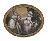 Portrait group of visount brome (1774-1823) by Daniel Gardner, drawing, sold Jun 2026