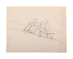 Study of a resting figure by George Chinnery, Pencil, sold Jun 2026