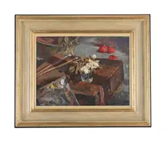Still life by Clifford Fishwick, 1948, Oil on board, sold Jun 2026