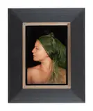 Head of a woman in profile by Ellen de Groot, Oil on masonite, sold Jun 2026