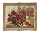 Still life of flowers by Lina Monici, 1945, Oil on canvas, sold Jun 2026