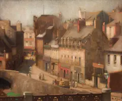 Waterloo Street, Kilmarnock by Andrew Law, oil on canvas, sold Oct 2014