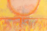 Fields under Large Sun by John Houston Obe Rsa Rsw Rgi Ssa, watercolour, sold Oct 2014