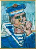 Mariniere by Dominique Leca, Oil on Paper, sold Jun 2024